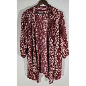 Maggie Barnes Catherines Open Front Blouse Cardigan Top Shirt Sz 1X 2X 18 20